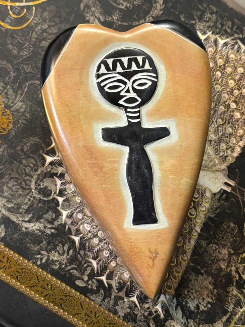 🤎Vintage Kenyan Heart Trinket Box | Jahili Imports | Hand-Carved Soapstone Style